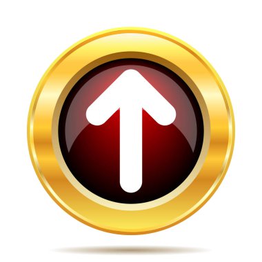 Yukarı ok simgesi. Beyaz arka plan üzerinde Internet düğmesi