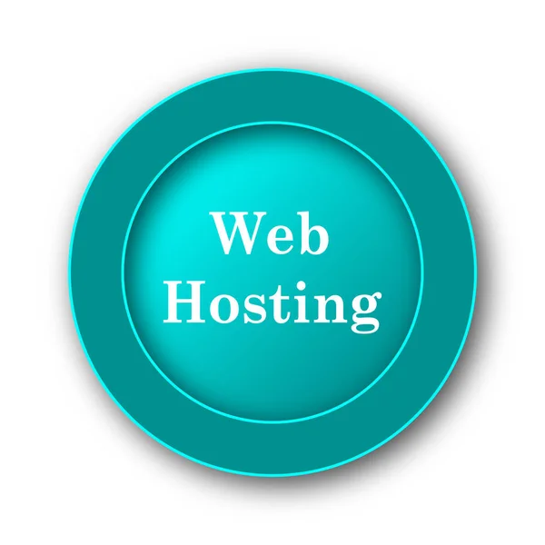 Web Hosting Εικονίδιο Κουμπί Internet Στο Λευκό Backgroun — Φωτογραφία Αρχείου