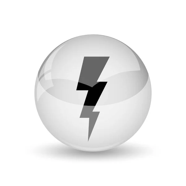 Lightning Ikonen Internet Knappen Vita Bak — Stockfoto