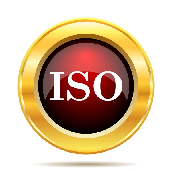 Iso Pictogram Internet Knop Witte Achtergrond — Stockfoto