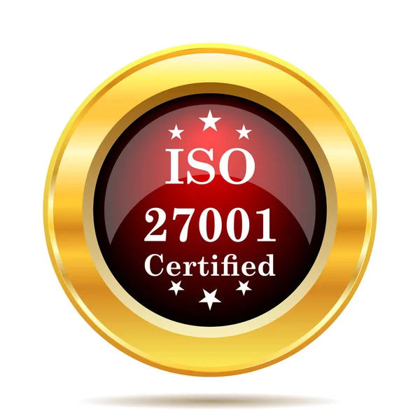 Iso 27001 Ikona Internet Tlačítko Bílém Pozadí — Stock fotografie