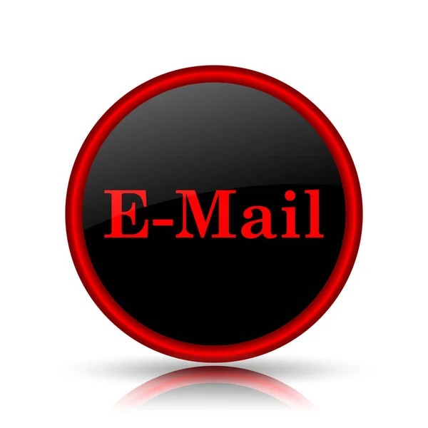 Στοδιεύθυνση Ηλεκτρονικού Ταχυδρομείουτο Εικονίδιο Κουμπί Internet Άσπρο Φόντο — Φωτογραφία Αρχείου