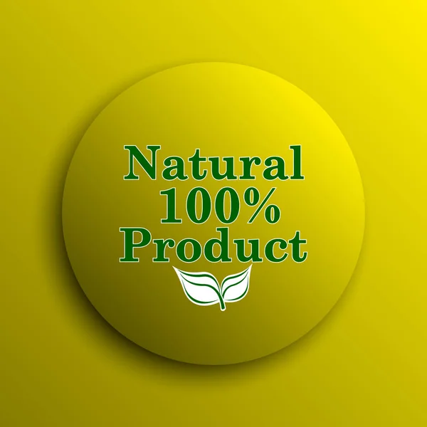 100 Icône de produit naturel pour cent — Photo