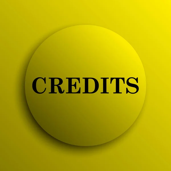 Credits Icon Yellow Internet Button — Stock Photo, Image