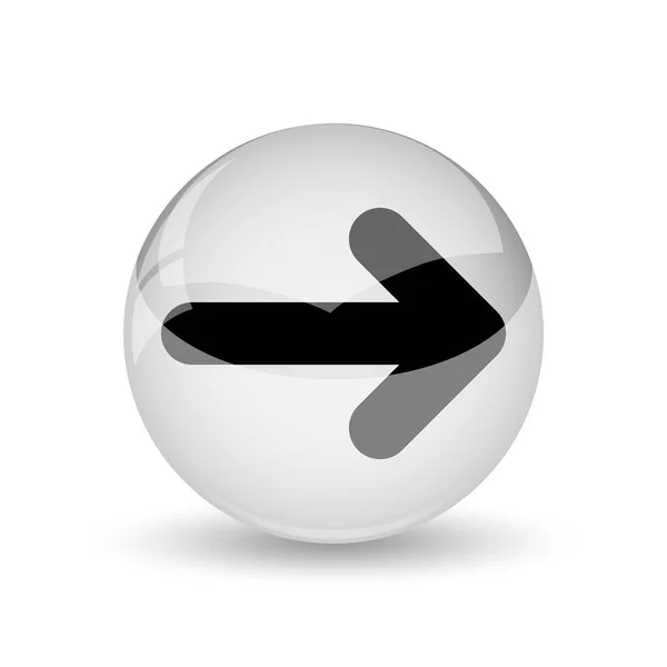 Icono Flecha Derecha Botón Internet Sobre Fondo Blanco —  Fotos de Stock