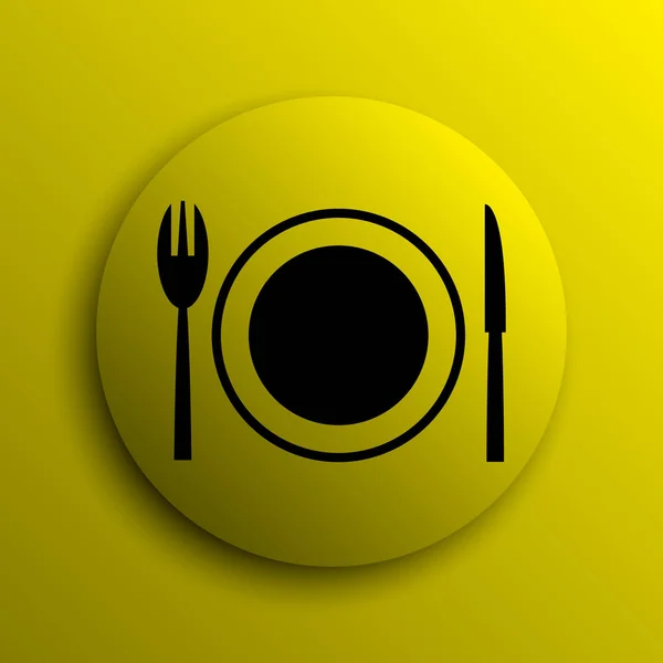 Restaurant Icon Yellow Internet Button — Stock Photo, Image