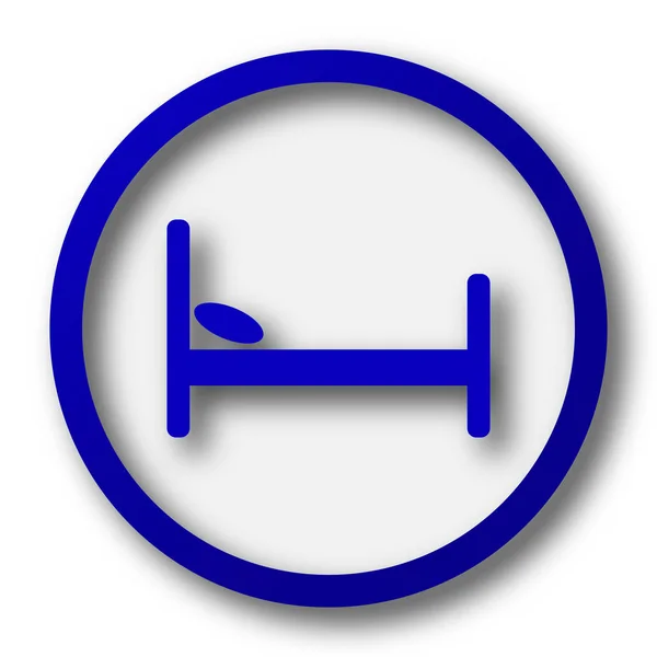 Икона Отеля Синяя Кнопка Доступа Интернет Белом Фоне — стоковое фото