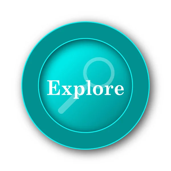 Explore Icon Internet Button White Backgroun — Stock Photo, Image