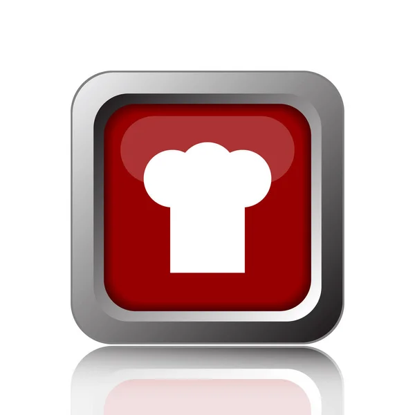 Chef Icon Internet Button White Backgroun — Stock Photo, Image