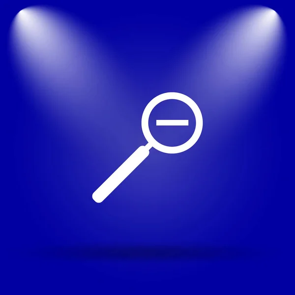 Zoom Out Icon Flat Icon Blue Background — Stock Photo, Image
