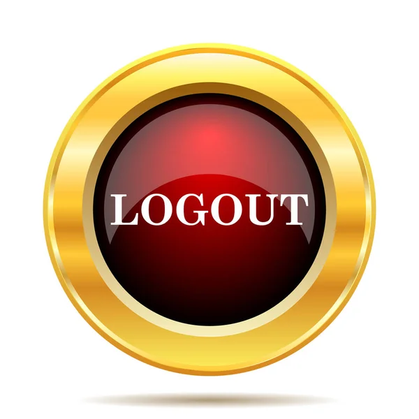 Icona Logout Pulsante Internet Sfondo Bianco — Foto Stock