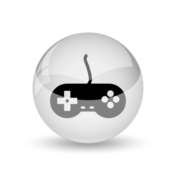 Ícone Gamepad Botão Internet Backgroun Branco — Fotografia de Stock