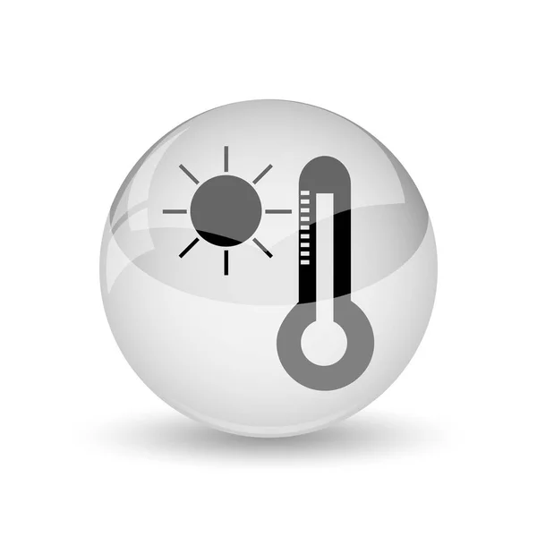 Zon en thermometer pictogram — Stockfoto