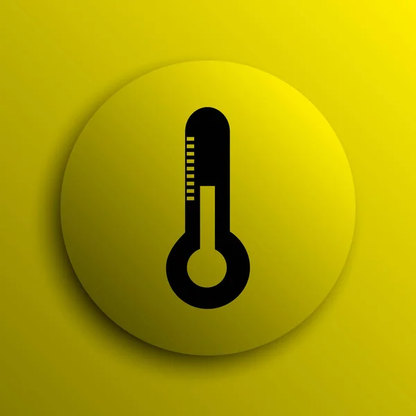 Thermometer Icon Yellow Internet Button — Stock Photo, Image