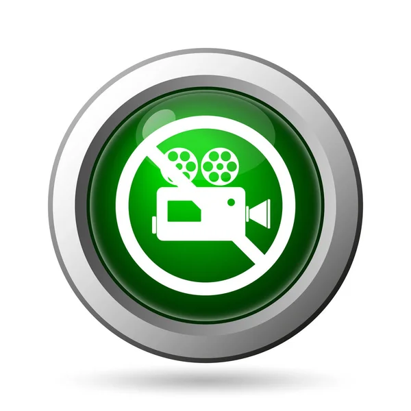 Video Camera Icon Internet Button White Backgroud — Stock Photo, Image