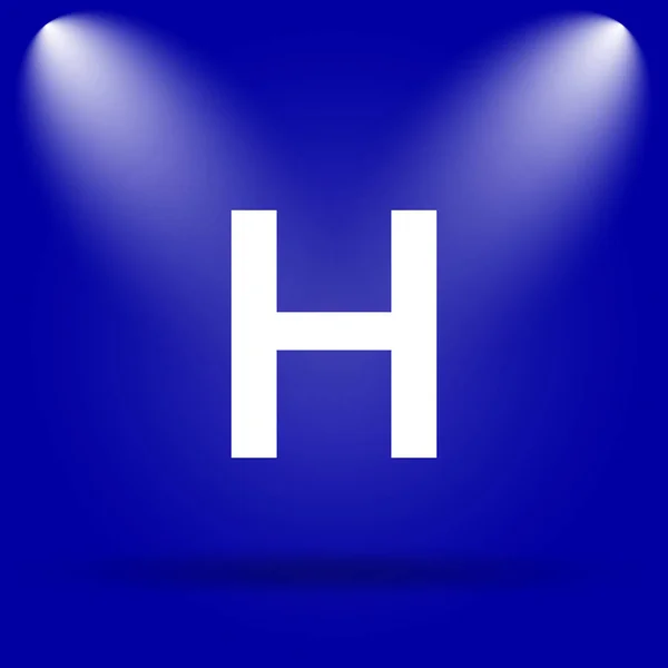 Hospital Icon Flat Icon Blue Background — Stock Photo, Image