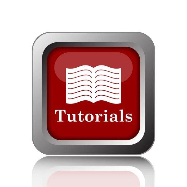 Tutorials Ikonen Internet Knappen Vita Bak — Stockfoto