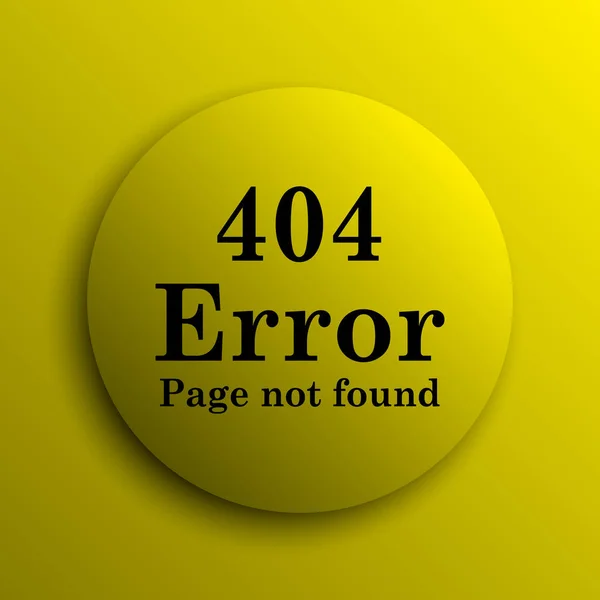 Icono Error 404 Botón Amarillo Internet —  Fotos de Stock