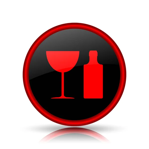 Pictogram fles en glas — Stockfoto