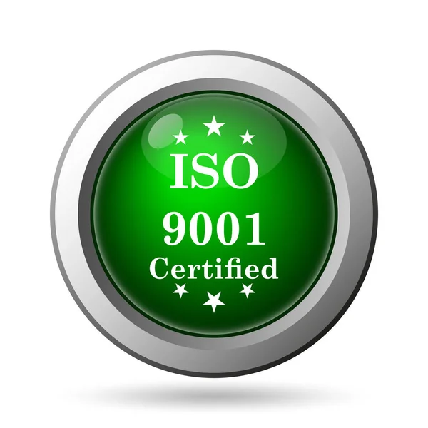 Iso9001 Symbol Internet Taste Auf Weißem Hintergrund — Stockfoto