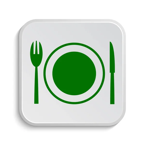 Restaurant Icon Internet Button White Background — Stock Photo, Image