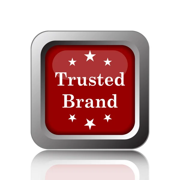 Trusted Brand Icon Internet Button White Backgroun — Stock Photo, Image