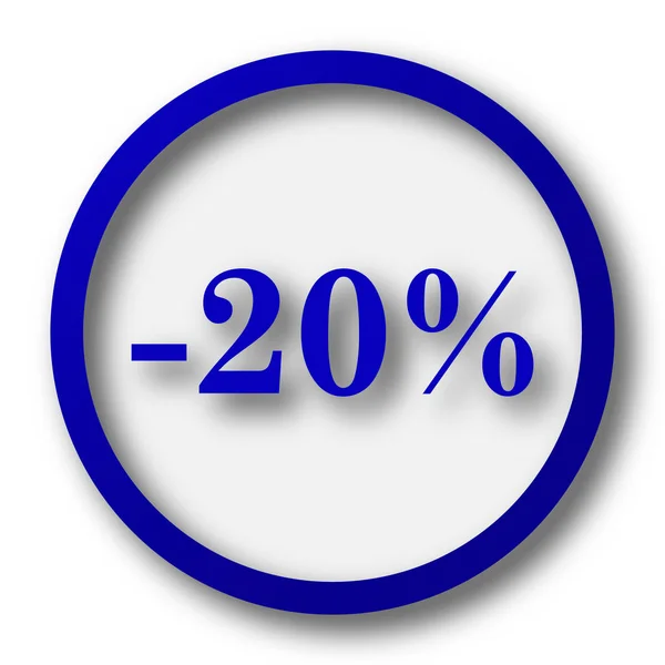 20 százalék kedvezményt ikon — Stock Fotó