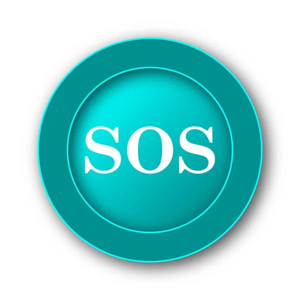 Sos Icon Internet Button White Backgroun — Stock Photo, Image