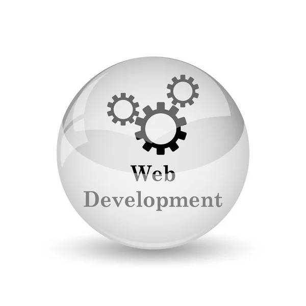 Web 開発のアイコン 白い背景がある インターネット ボタン — ストック写真