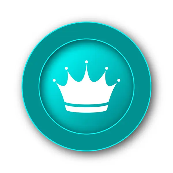 Crown Icon Internet Button White Backgroun — Stock Photo, Image