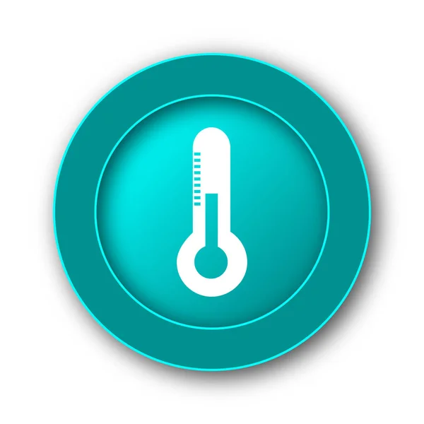 Termometre Simgesi Beyaz Adam Internet Düğmesini — Stok fotoğraf