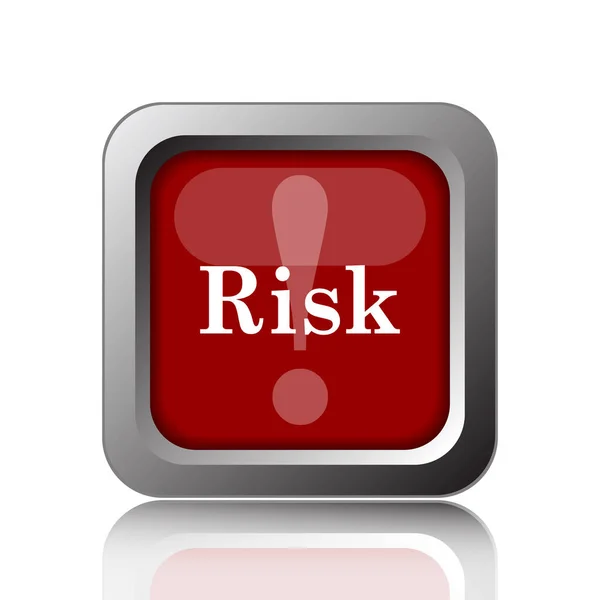 Risk icon. Internet button on white backgroun