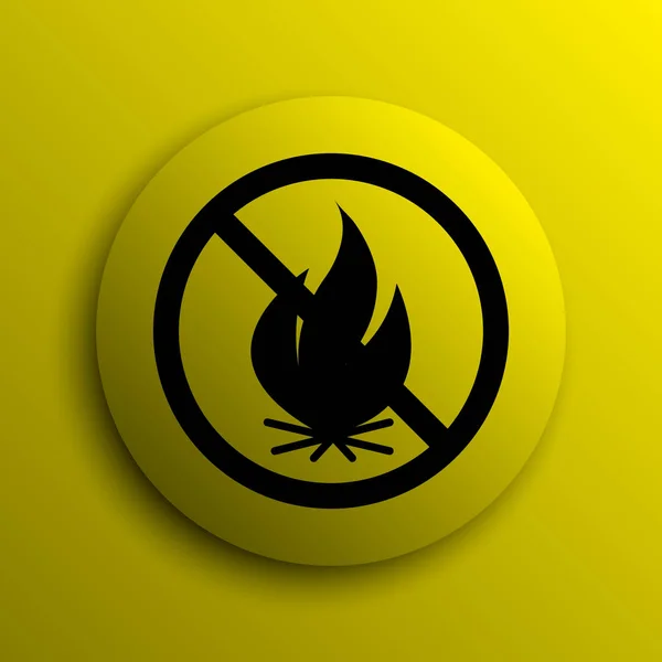 Fuego icono prohibido — Foto de Stock