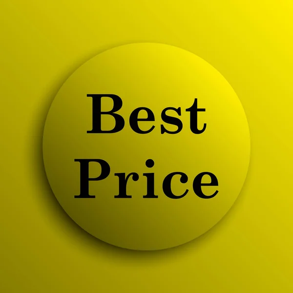 Иконка Лучшей Цены Желтая Кнопка — стоковое фото