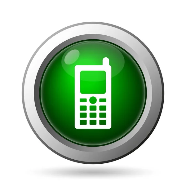 Піктограма Мобільного Телефону Кнопка Інтернету Білому Фоні — стокове фото