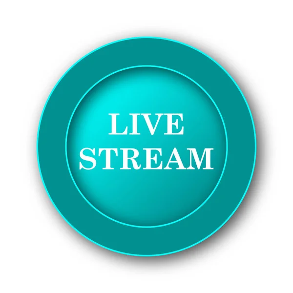Live Stream Ikonen Internet Knappen Vita Bak — Stockfoto