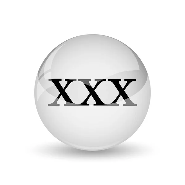 Xxx のアイコン 白い背景がある インターネット ボタン — ストック写真
