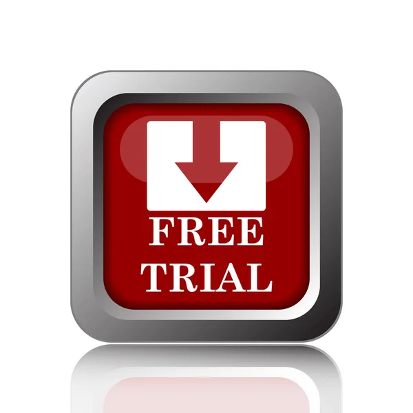 Free Trial Icon Internet Button White Backgroun — Stock Photo, Image