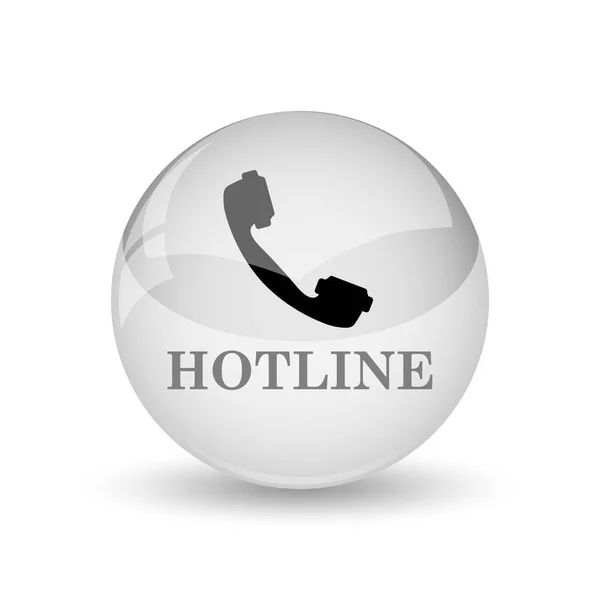 Icône Hotline Bouton Internet Sur Fond Blanc — Photo