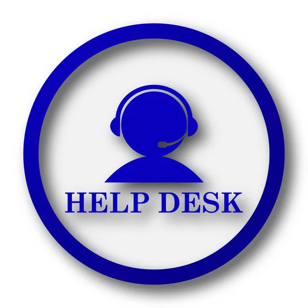 Helpdesk Icon Blue Internet Button White Background — Stock Photo, Image