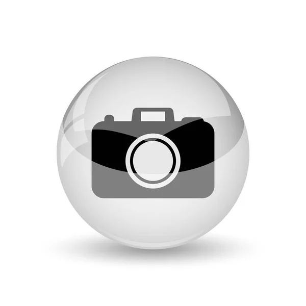 Icono Cámara Fotográfica Botón Internet Sobre Fondo Blanco —  Fotos de Stock