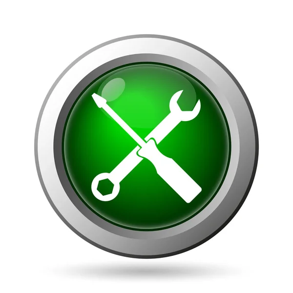 Tools Icon Internet Button White Backgroun — Stock Photo, Image