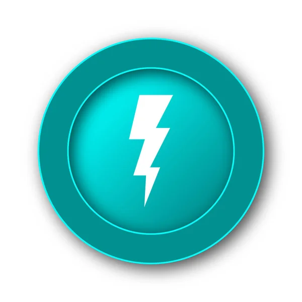 Lightning Ikonen Internet Knappen Vita Bak — Stockfoto