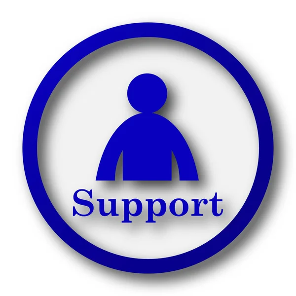 Support Icon Blue Internet Button White Background — Stock Photo, Image