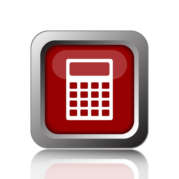 Calculator icon. Internet button on white backgroun