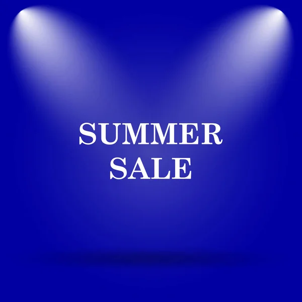 Sommerschlussverkauf Flaches Symbol Auf Blauem Hintergrund — Stockfoto