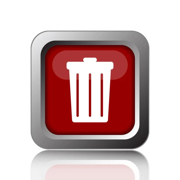 Bin Icon Internet Button White Backgroun — Stock Photo, Image