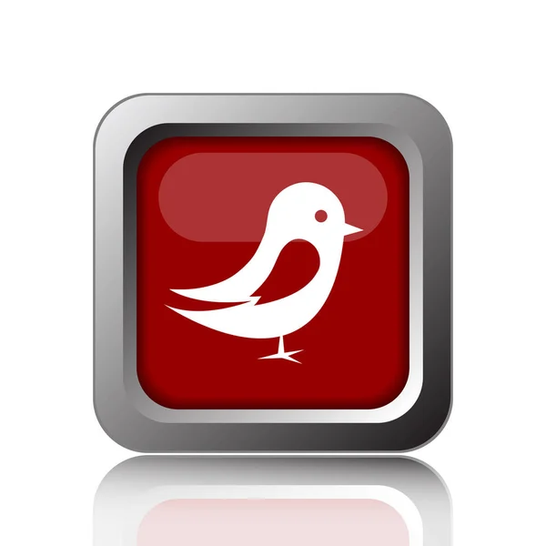 Bird Icon Internet Button White Backgroun — Stock Photo, Image