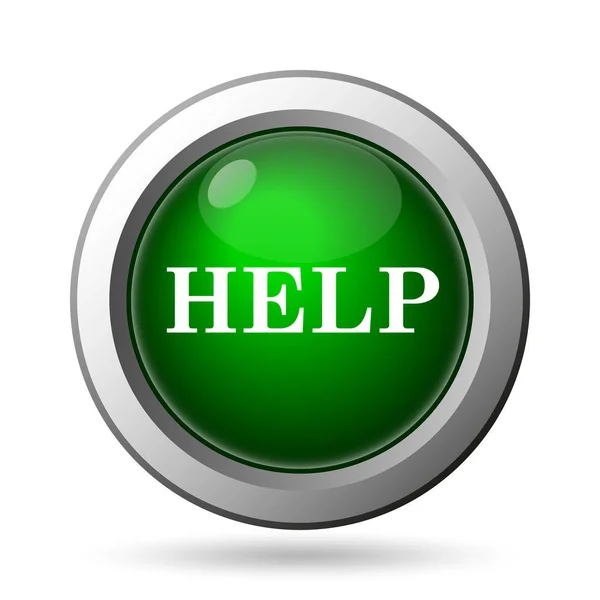 Help Icon Internet Button White Backgroun — Stock Photo, Image