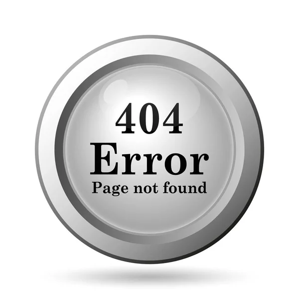 Значок Ошибки 404 Кнопка Интернет Белом Фоне — стоковое фото